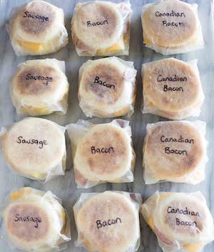 Freezer Breakfast Sandwiches meal prep