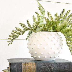 faux Hobnail Milk Glass Dollar Store Farmhouse Decor Idea