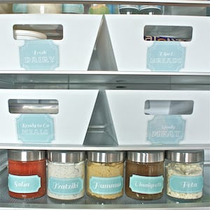 Fridge Organization Using Bins and Mason Jars - Clean and Scentsible