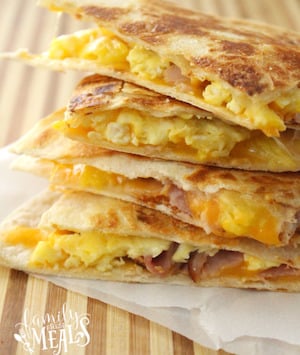 Freezer Breakfast Quesadillas