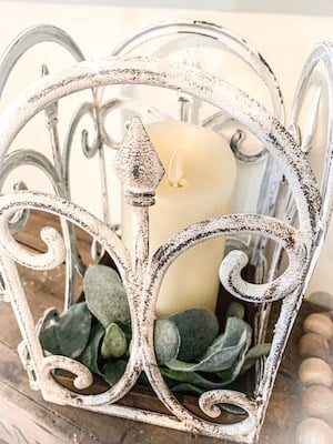 dollar tree Farmhouse Lantern decor idea