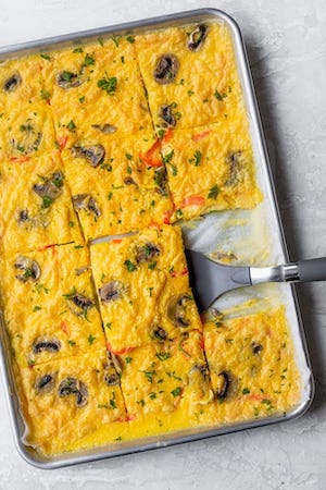 sheet pan meal prep eggs