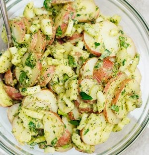 Herbed Potato Salad (No Mayo) bbq side