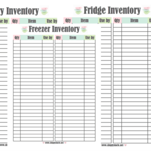 Inventory Printables