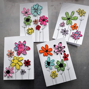 Paper Scraps Greeting Card mother’s day craft for kids