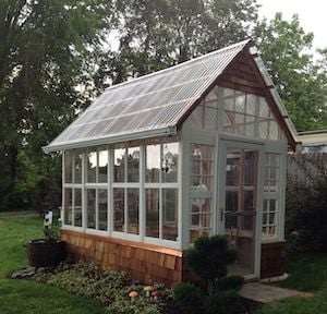 old windows greenhouse