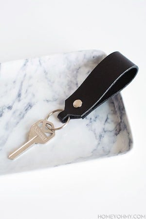 leather keychain