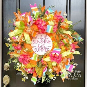 deco mesh summer wreath