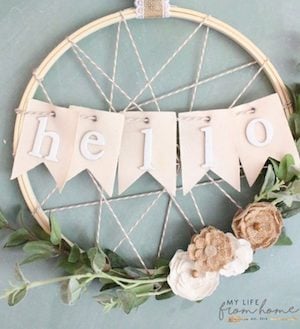 DIY Embroidery Hoop Wreath