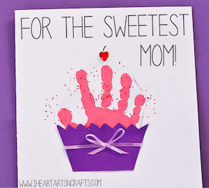 Handprint Cupcake Card