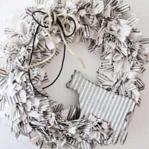 Dropcloth Farmhouse Wreath idea