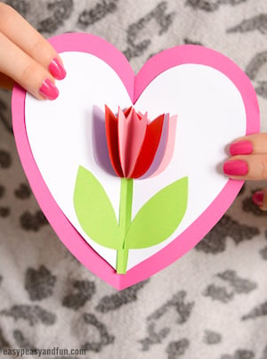 Tulip in a Heart Card