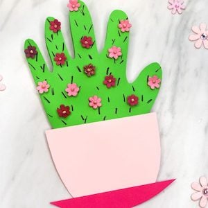 Handprint Cactus Card