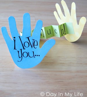 handprint I love you This Much Kids Card