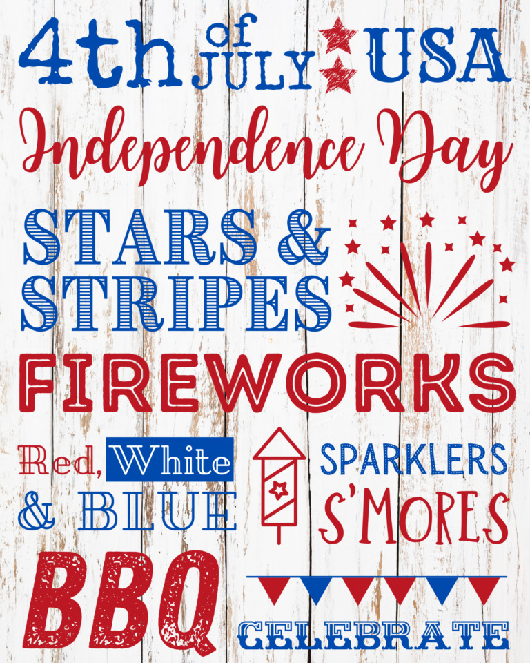 Free Printable 4th of July Decoration - Prudent Penny Pincher