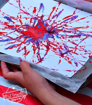 Marble Fireworks Painting