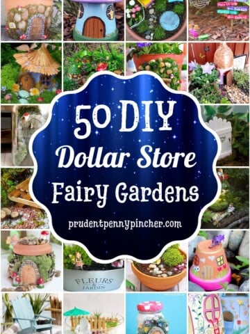dollar store fairy gardens