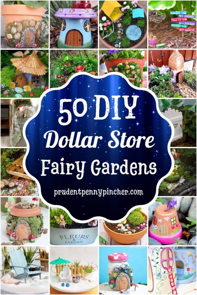 dollar store fairy gardens