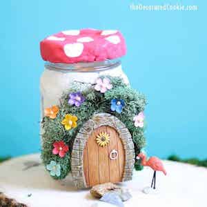 Mason Jar Fairy House summer craft