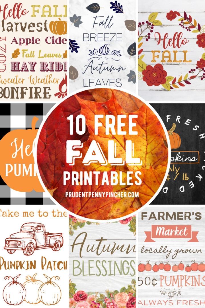 10 Free Fall Printables for Fall Decorating - Prudent Penny Pincher
