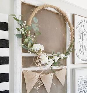 DIY Hoop Wreath Dollar Tree craft