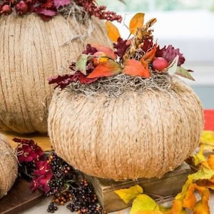 DIY Twine Pumpkins 