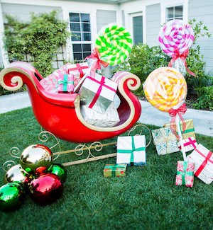 giant lollipops made from pool noodles