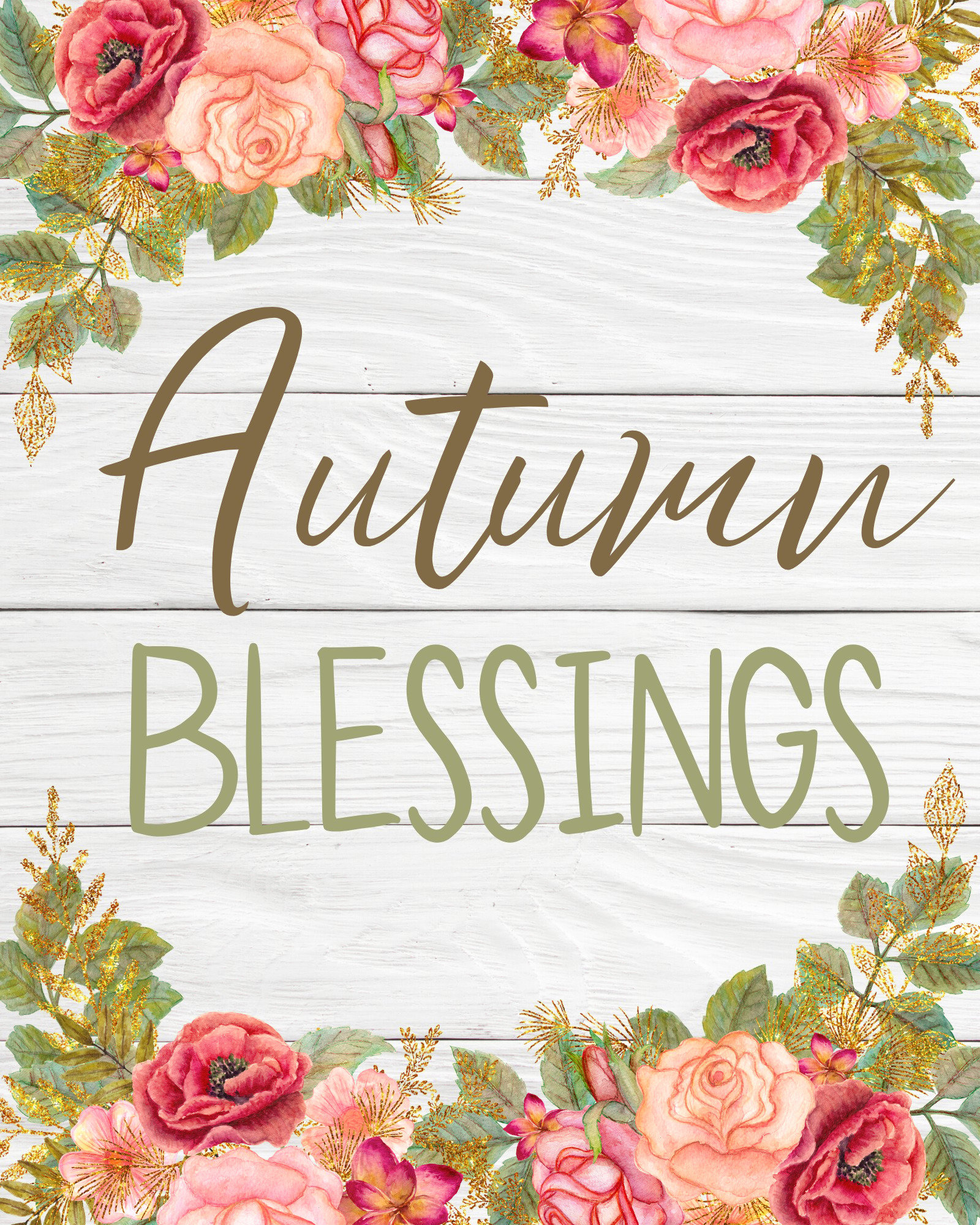 Floral Autumn Blessings