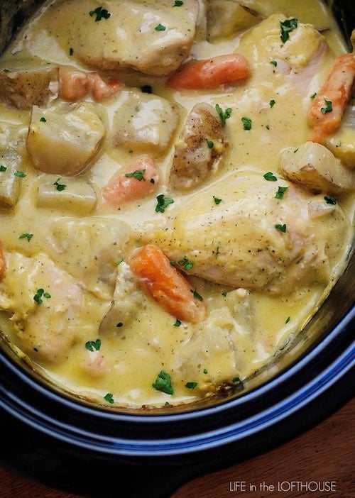 Creamy and Tender Ranch Chicken in the crockpot 