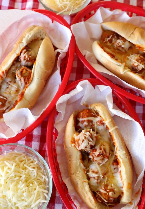 slow cooker Meatball Subs