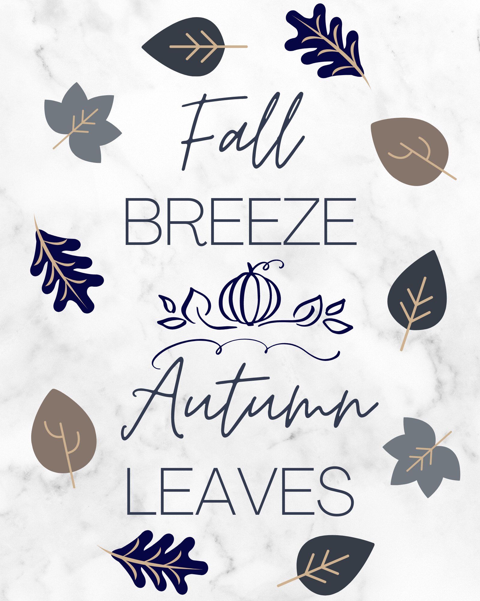 Fall Breeze and Autumn Leaves Printable