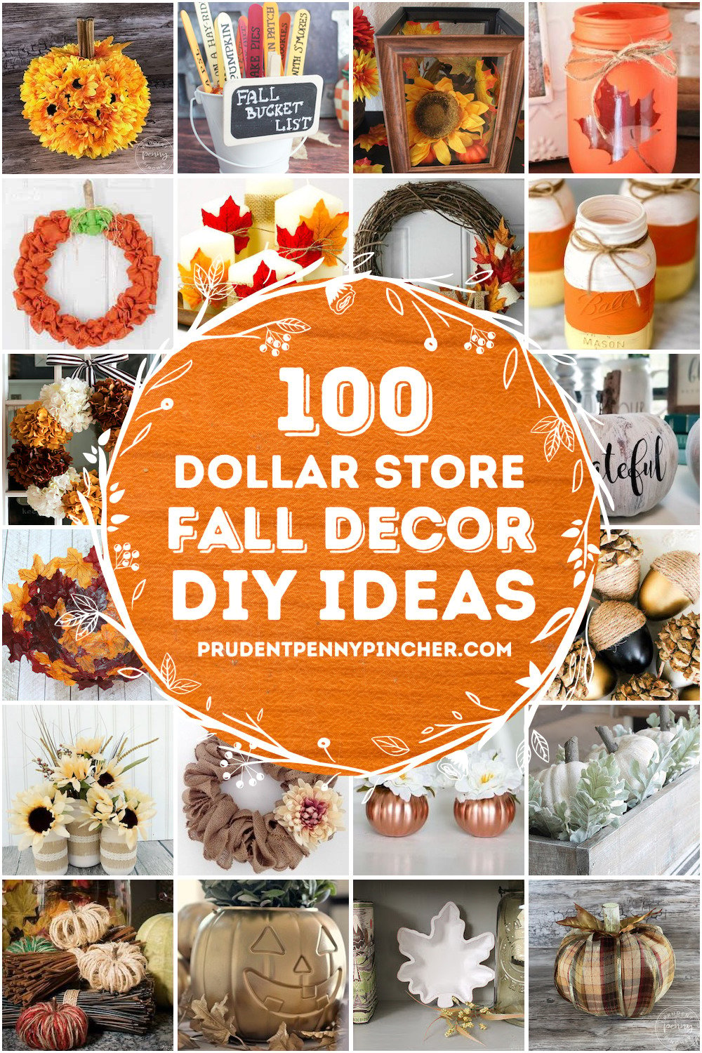 100 Dollar Store Fall Decor Ideas for 2022 - Prudent Penny Pincher