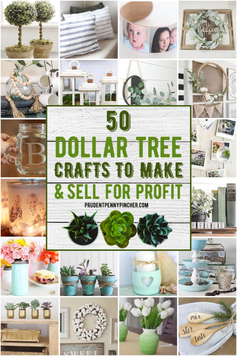 50 Dollar Tree Crafts to Make and Sell for Profit Prudent Penny Pincher