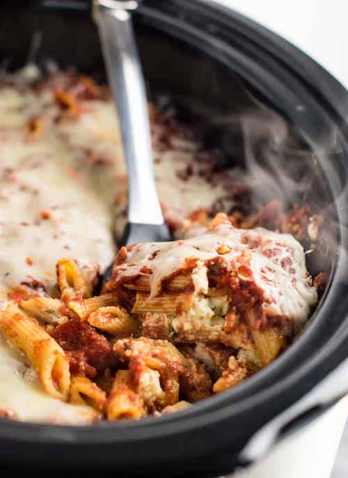 Easy Baked Ziti in the crockpot