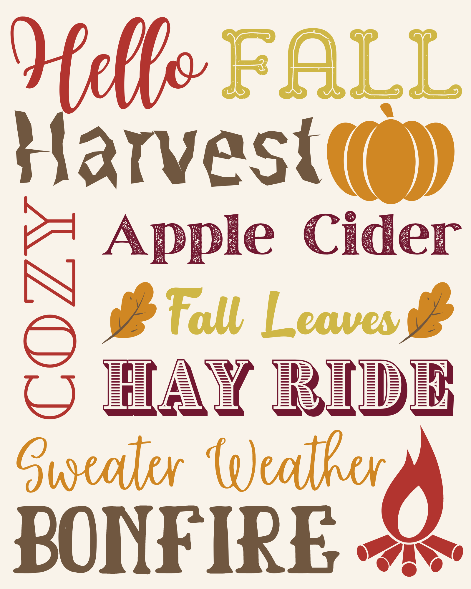 10 Free Fall Printables For Fall Decorating Prudent Penny Pincher