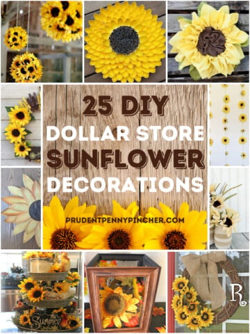25 Sunflower Dollar Store DIY Home Decor Ideas