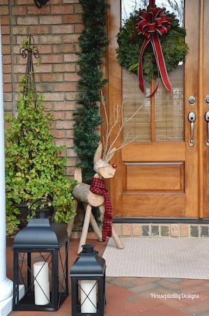 Natural Christmas Front Porch Decorations