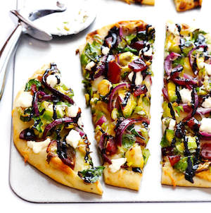 Brussels Sprouts and Bacon Flatbread Pizza