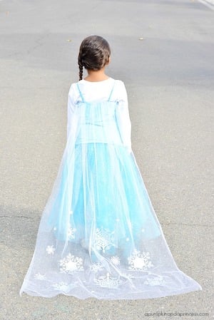 DIY Disney Elsa halloween Costume for kids 