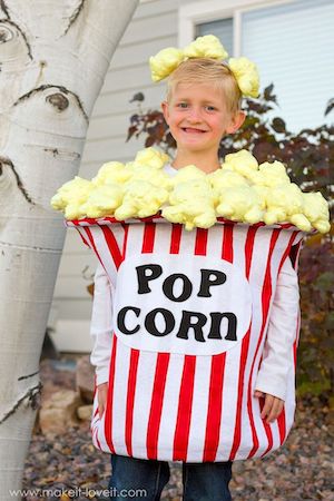 DIY Bucket of Popcorn Costume