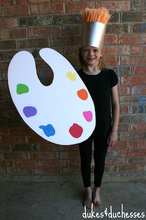 quick and easy Paint Brush Palette Costume