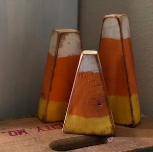 vintage wooden candy corn