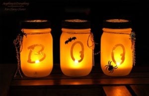 Halloween mason jar luminaries