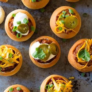  Mini Chorizo Chili Bread Bowls