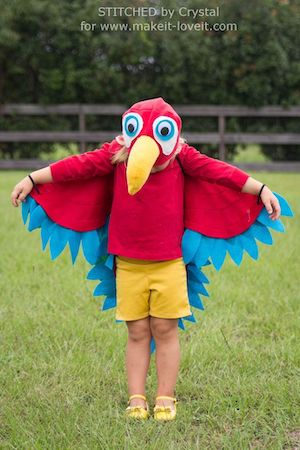 Easy Homemade Parrot Costume