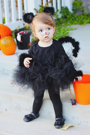 DIY Black Cat toddler halloween Costume