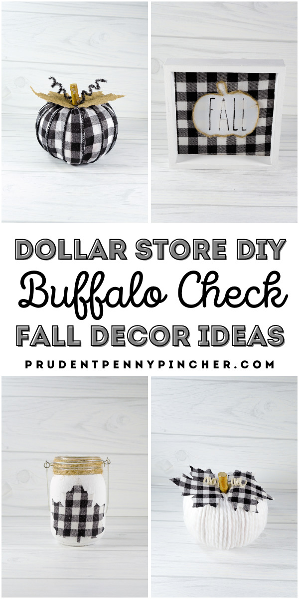dollar store DIY buffalo check fall decor ideas