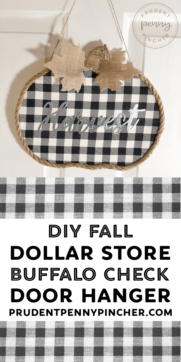 dollar store pumpkin fall door hanger