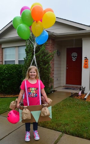 DIY Hot Air Balloon halloween costume for kids