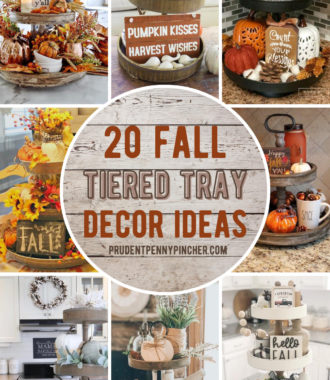 fall tiered tray decor